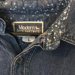 Men’s modern amusement 2 tone flannel Size L